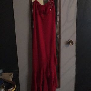 Chiffon red dress